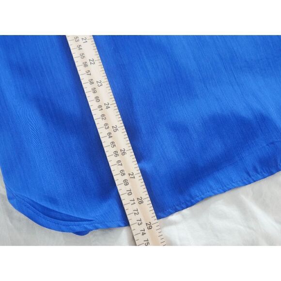 Vintage Peterpopovitch Long Sleeve Blouse Blue Size Medium - Picture 7 of 7